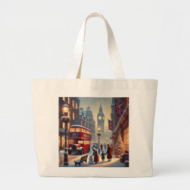 Bolsa Tote Grande Natal em Londres | Big Ben e Londres Festivo