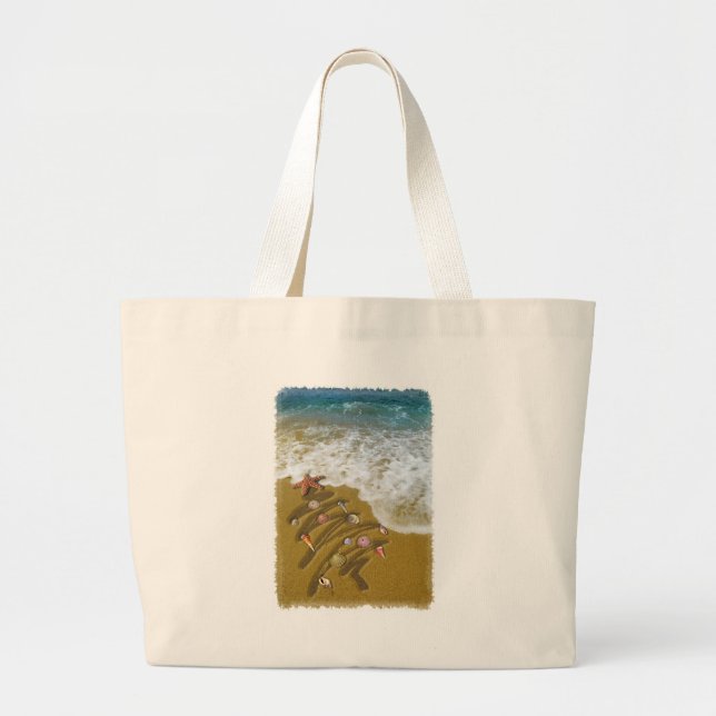 Bolsa Tote Grande Natal Lavado em Shore (Frente)