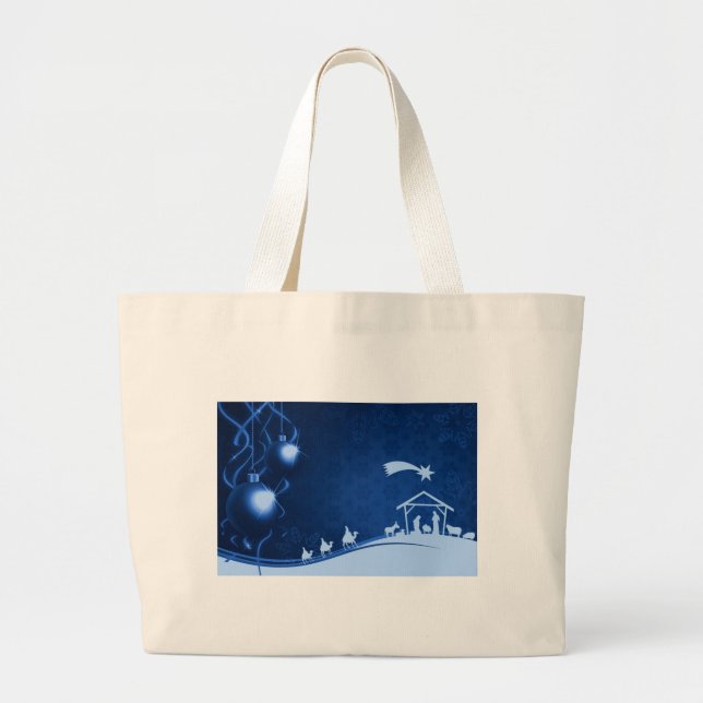 Bolsa Tote Grande Natal - o cristo é nascido (Frente)