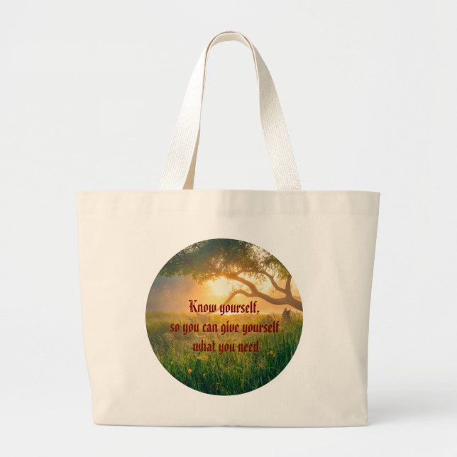 Bolsa Tote Grande Natuur met tekst (Frente)