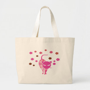 Bolsa Tote Grande Naughty Cat