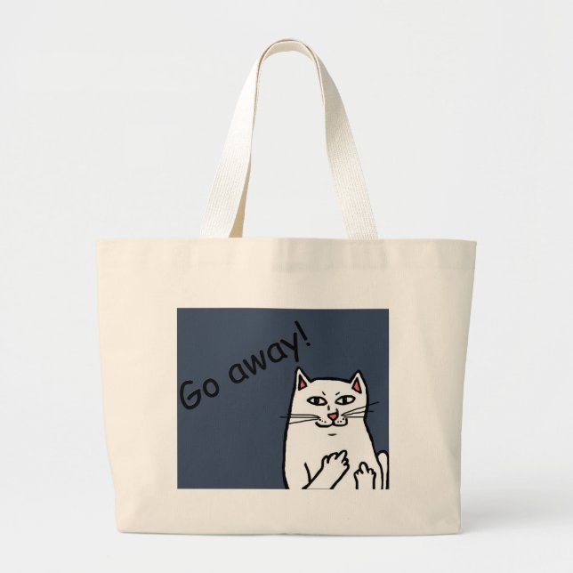 Bolsa Tote Grande Naughty Cat (Frente)