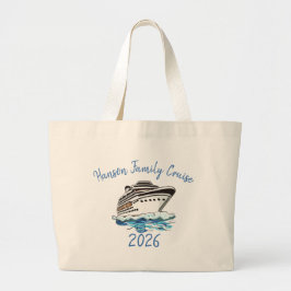 Bolsa Tote Grande Navio de Cruzeiro Divertido Personalizado