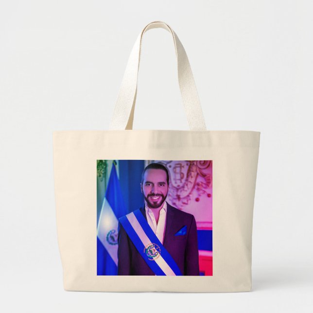 Bolsa Tote Grande Nayib Bukele, Presidente de El Salvadore (Frente)