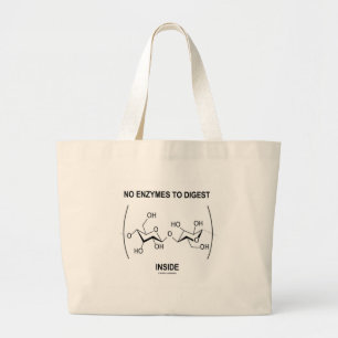 Bolsa Tote Grande Nenhumas enzimas a digerir para dentro (celulose)