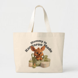 Bolsa Tote Grande Neutral Baby Tote Bag – Custom Name & Deer Design