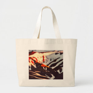 Bolsa Tote Grande neve nas montanhas da Terra