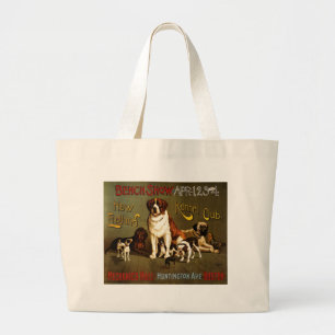 Bolsa Tote Grande New England Kennel Club c.1890 show poster