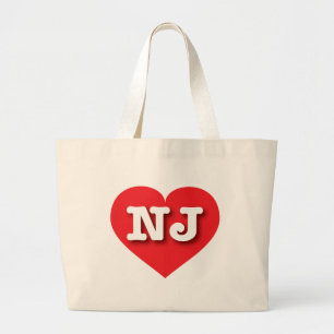 Bolsa Tote Grande New Jersey Red Heart - Eu amo NJ