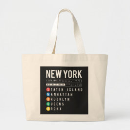 Bolsa Tote Grande New York 5 Boroughs
