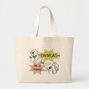 Bolsa Tote Grande Newsflash eu sou t-shirt e presentes de um baby-si