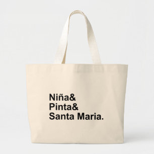 Bolsa Tote Grande Nina Pinta Santa Maria   Navio de Cristóvão Colomb