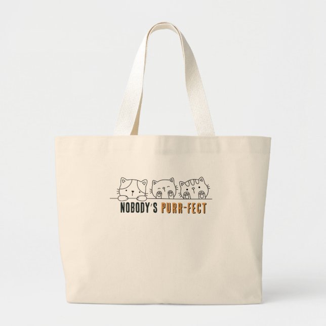 Bolsa Tote Grande Ninguém é Per-feito (Frente)