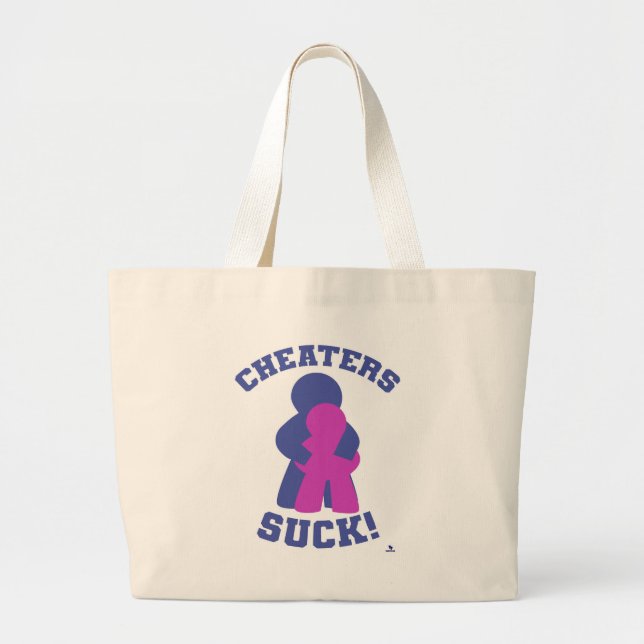 Bolsa Tote Grande No Cheaters Board Game Meme Humor Design (Frente)