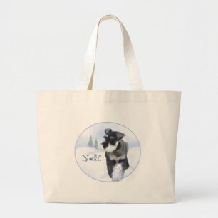 Bolsa Tote Grande Nó Schnauzer Standard