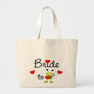 Bolsa Tote Grande Noiva a ser/ABELHA FELIZ do CORAÇÃO