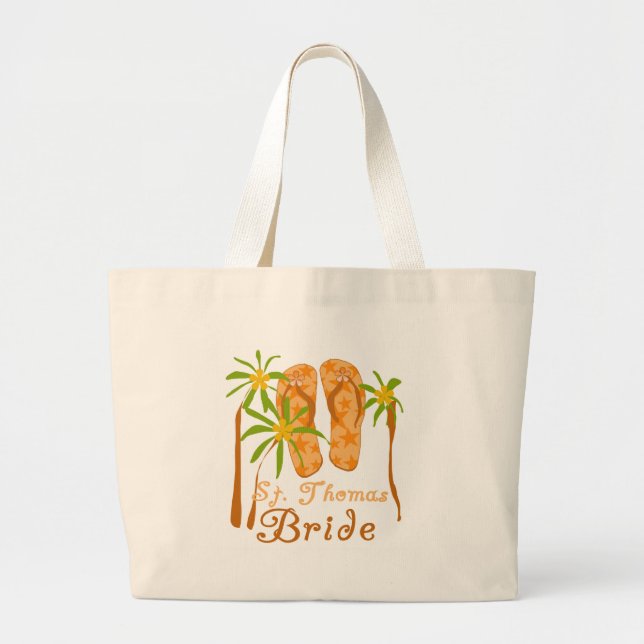 Bolsa Tote Grande Noiva de St Thomas dos chinelos (Frente)