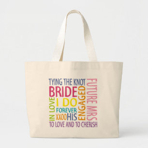 Bolsa Tote Grande Noiva Sentiments Casamento