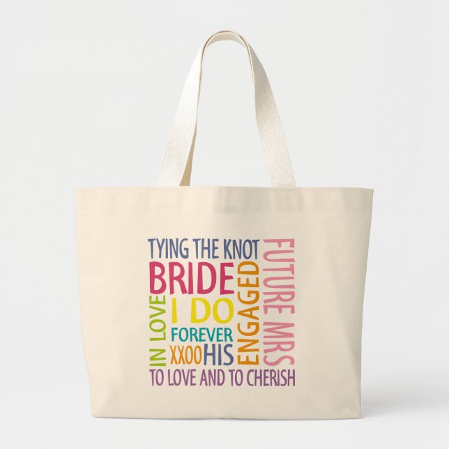 Bolsa Tote Grande Noiva Sentiments Wedding (Frente)