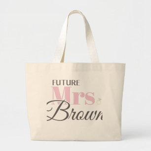Bolsa Tote Grande Noivado futuro Sra. Brown Bachelorette