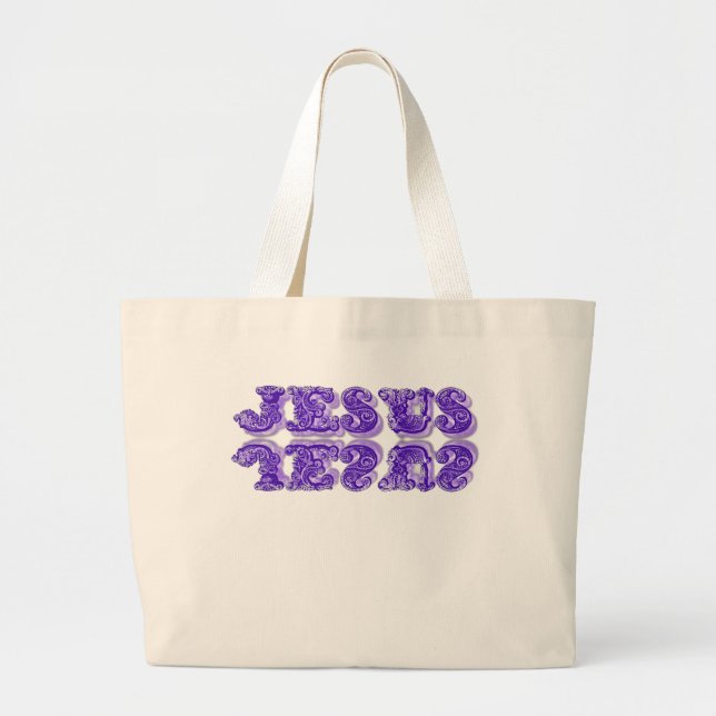 Bolsa Tote Grande Nome de Jesus Acima de todos os nomes (Frente)