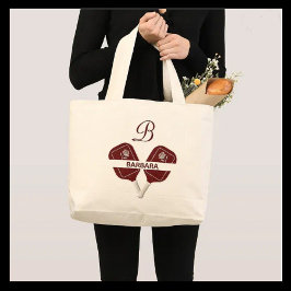 Bolsa Tote Grande Nome do Monograma Personalizado Gal Glam Glit Pick