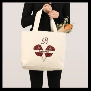 Bolsa Tote Grande Nome do Monograma Personalizado Gal Glam Glit Pick