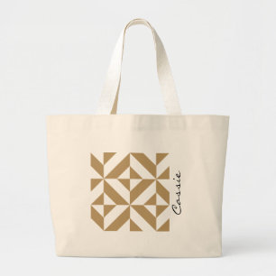 Bolsa Tote Grande Nome Geométrico Quente do Cubo de Deco Personaliza