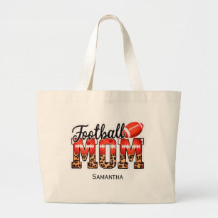 Bolsa Tote Grande Nome personalizado de futebol   DIA DE AS MÃES