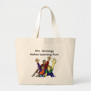 Bolsa Tote Grande Nome Personalizado de Oferta do Professor Personal
