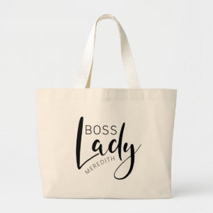 Bolsa Tote Grande Nome Personalizado Logotipo de Dama Boss
