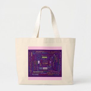 Bolsa Tote Grande nomes do saco do deus