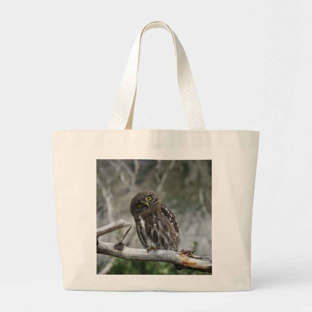 Bolsa Tote Grande Norte Pygmy Owl (Frente)