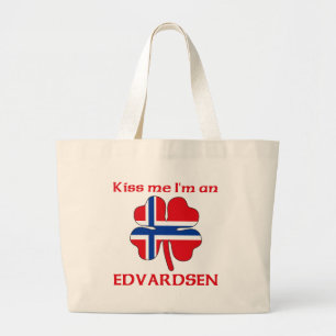 Bolsa Tote Grande Noruegueses personalizados beijam-me que eu sou