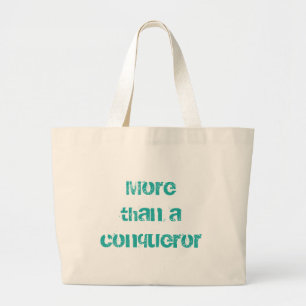 Bolsa Tote Grande Nós somos mais do que os conquistadores cristãos