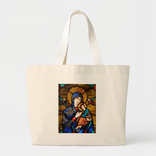 Bolsa Tote Grande nossa senhora de ajuda perpétua (Frente)