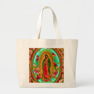 Bolsa Tote Grande Nossa Senhora Guadalupe Santo Virgem Mexicana Mari