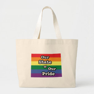 Bolsa Tote Grande Nosso Estado de Orgulho Wyoming