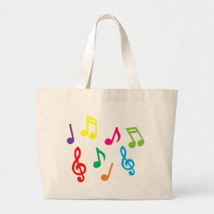 Bolsa Tote Grande Notas musicais