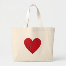 Notas musicais no coração, Tote Bag