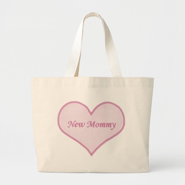 Bolsa Tote Grande Nova Mamãe, rosa (Frente)