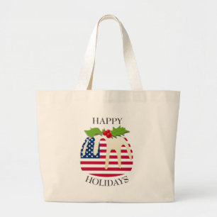 Bolsa Tote Grande Novidade Pudim Festivo com BANDEIRA AMERICANA