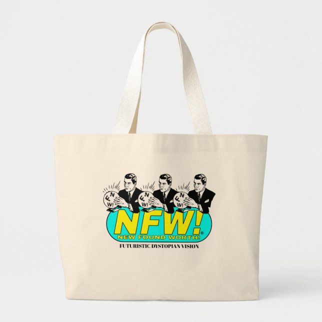 Bolsa Tote Grande NOVO ACHADO VALOR 'FUTURISTIC DYSTOPIA'' Tote Bag (Frente)