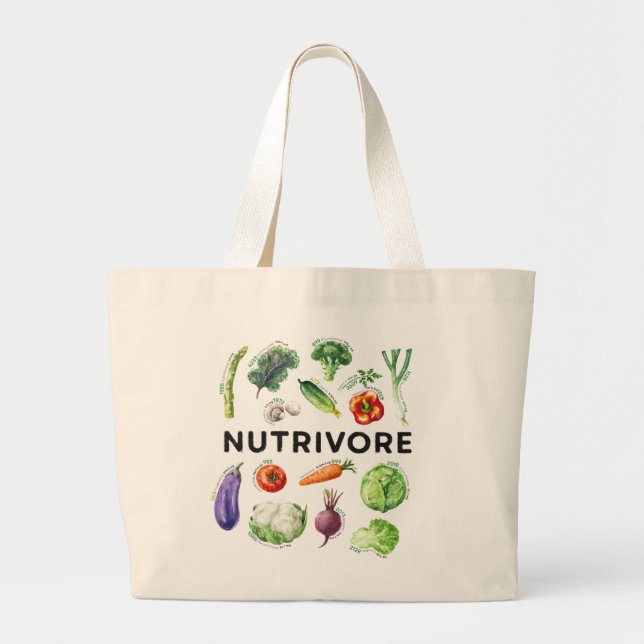 Bolsa Tote Grande Nutrivore Farmers Market Tote Bag (Frente)