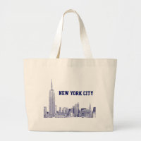 NYC Skyline Etch 01 Azul