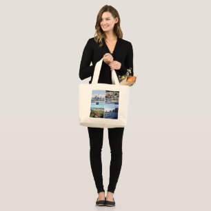 Bolsa Tote Grande NZ Auckland Skyline - Wellington panorama -