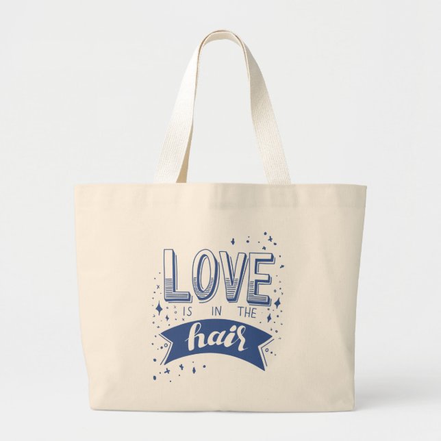 Bolsa Tote Grande O amor está no cabelo (Frente)