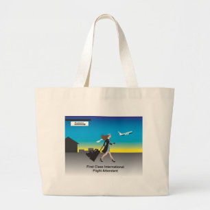 Bolsa Tote Grande ø Assistente de voo internacional da classe