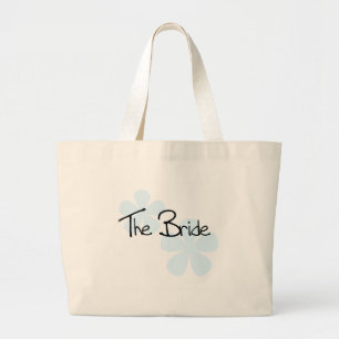 Bolsa Tote Grande O azul floresce a noiva