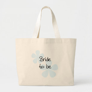 Bolsa Tote Grande O azul floresce a noiva para ser